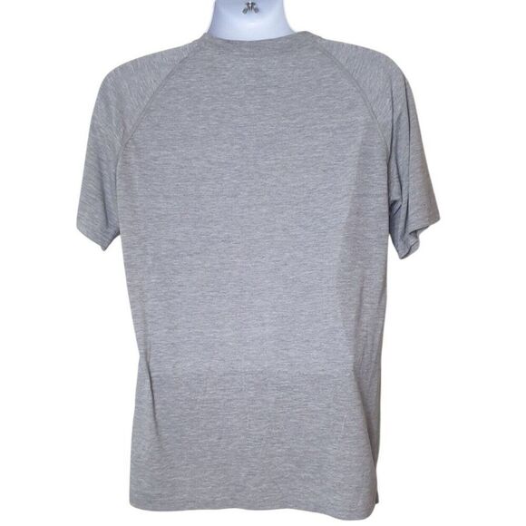 Adidas Mens Ultimate Tee L Gray Black Short Sleeve Iconic Athletic Logo Shirt - Picture 2 of 4